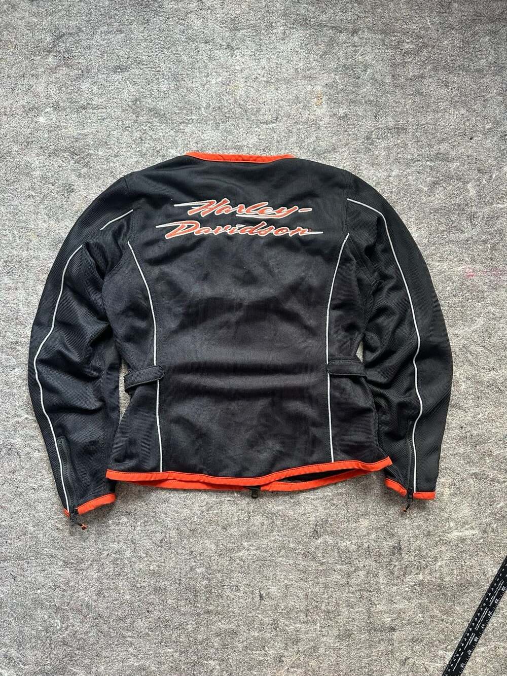 Vintage 90s Harley Davidson Women’s Mesh Motorcycle Riding Jacket M Black